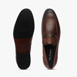 Sheep Leather Moccasins with Metal Bit cognac top and sole