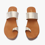 Toe Ring Slip Ons gold front