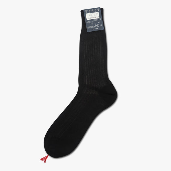 Bresciani Men's Vanisee Cotton Socks black