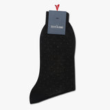 Bresciani Men's Embroidered Cotton Socks black