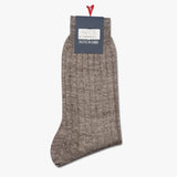 Bresciani Men's Linen Socks brown