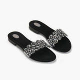 Embellished Slides black side angle