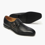 Definitive Single Buckle Monk Straps black side and sole
