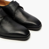 Definitive Single Buckle Monk Straps black front zoom