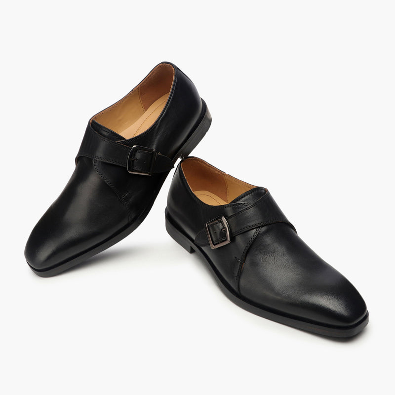 Definitive Single Buckle Monk Straps black