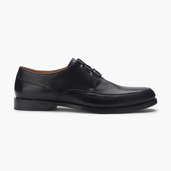 The Loop Lace Derby black side profile with heel