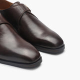 Definitive Single Buckle Monk Straps brown front zoom