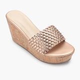 Braided Wedges gold side single