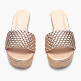 Braided Wedges gold front