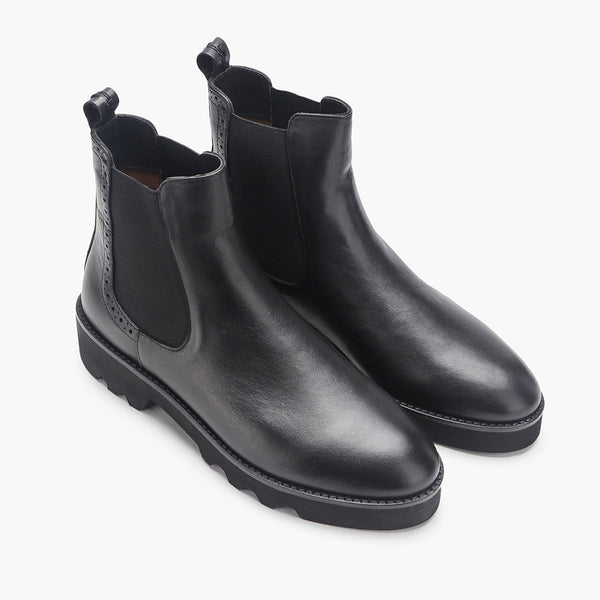 Combat Chelsea Boots black side angle