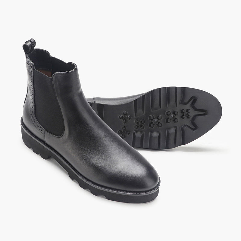 Combat Chelsea Boots black side and sole