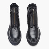 Front Zipper Detail Boots black front