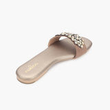 Embellished Party Slides metallic back angle