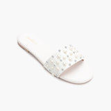 Minimalist Sequential Pearl Slides white side single