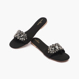 Embellished Party Slides black