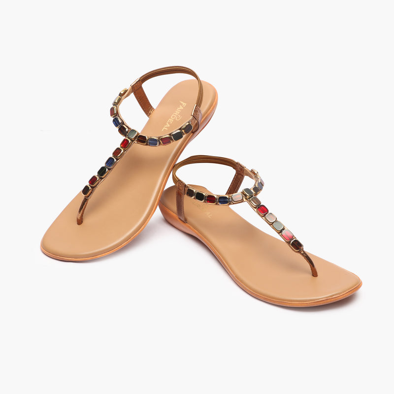 Buy Women Pink Flats Sandal (numeric_4) at Amazon.in