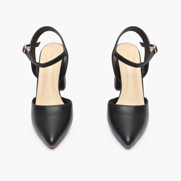 Classic AnkleStrap Pumps black front angle