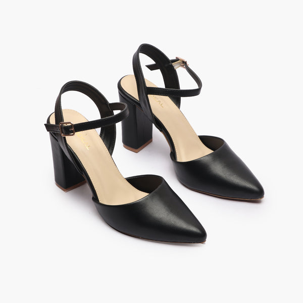 Classic AnkleStrap Pumps black side angle