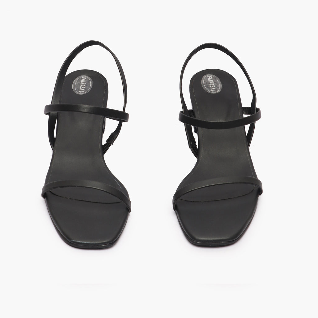 Kindred Strappy Block Heels - Black – Verali Shoes