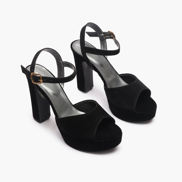 Bold Platform Sandals black side angle