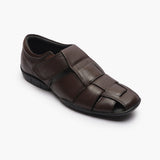 Roman Velcro Slip Ons brown side single