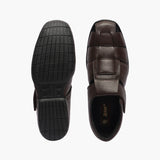 Roman Velcro Slip Ons brown top and sole