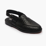 Ethnic Woven Back Strap Sandals black side single