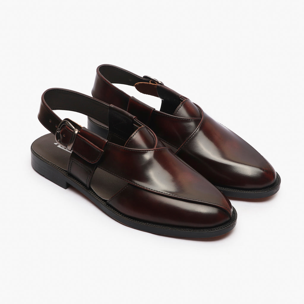 Walk London Jaws backstrap chunky sandals in brown leather | ASOS