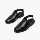 Ethnic Back Strap Sandals black opposite side angle