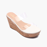 Double Acrylic Strap Wedges white side single