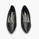 Quilted Pumps black front angle zoom