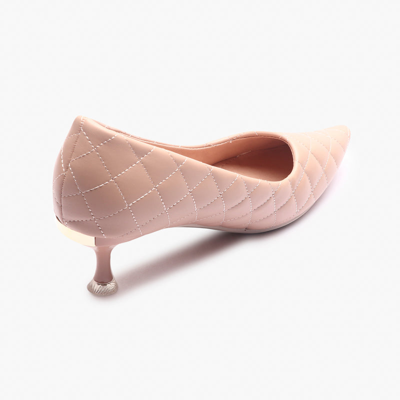 Quilted Pumps pink back