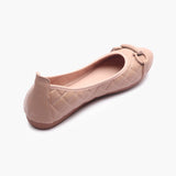 Quilted Ballerinas With Metal Bit light pink back