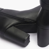 Side Buckle Embellished Boots black