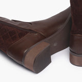 Quilted Boots brown sole