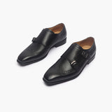 Double Buckle Monk Strap black opposite