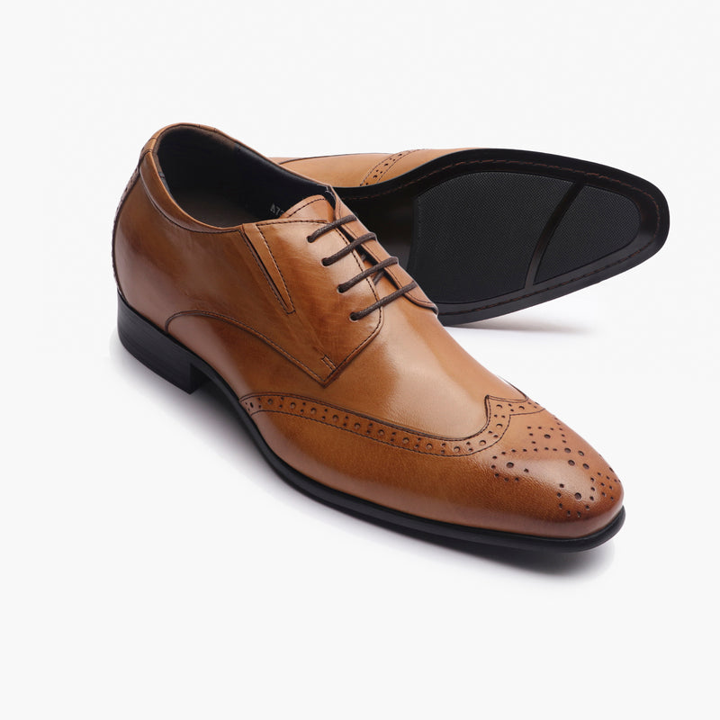 Elevated Brogues tan side and sole