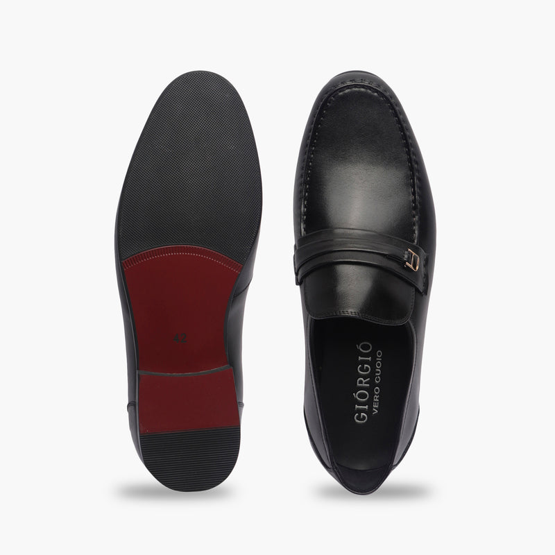 Compact Toe Slip Ons black top and sole