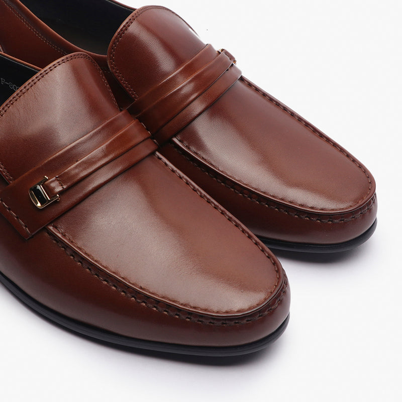 Compact Toe Slip Ons brown side angle zoom