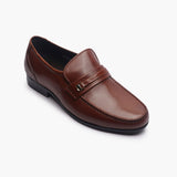 Compact Toe Slip Ons brown side single