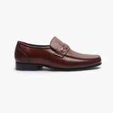 Compact Toe Slip Ons brown side profile