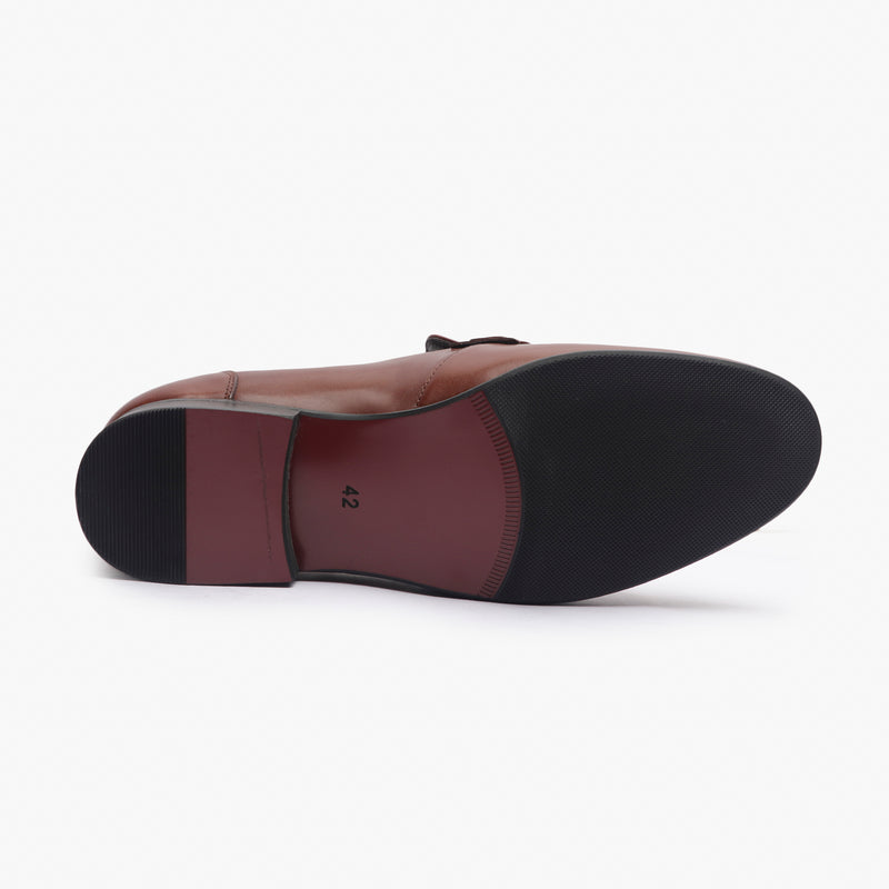 Compact Toe Slip Ons brown sole