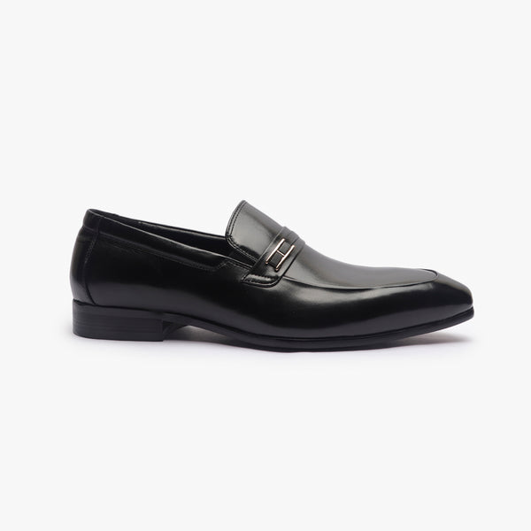 Classic Side Buckle Moccasin black side profile