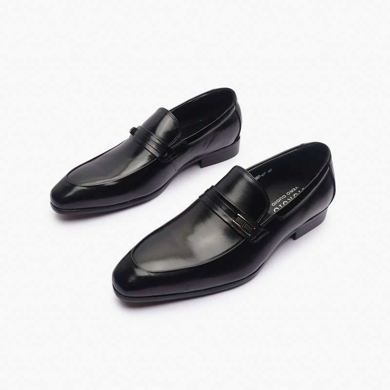 Classic Side Buckle Moccasin black opposite side