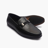 Woven Metal Bit Moccasins black side and sole