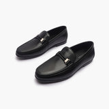 Woven Metal Bit Moccasins black opposite side