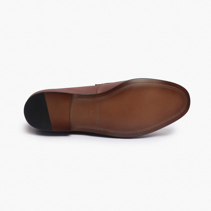 U Tip Penny Loafers brown sole