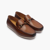 Casual Horsebit Slipons cognac side angle