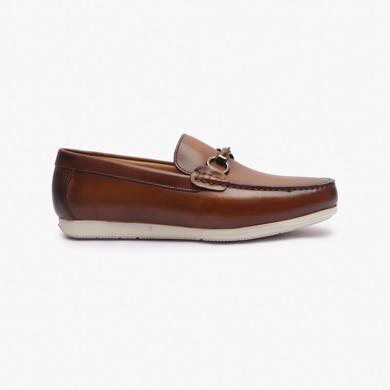 Casual Horsebit Slipons cognac side profile