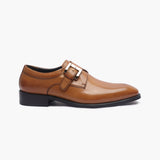 Classic Single Buckle Monk tan side profile